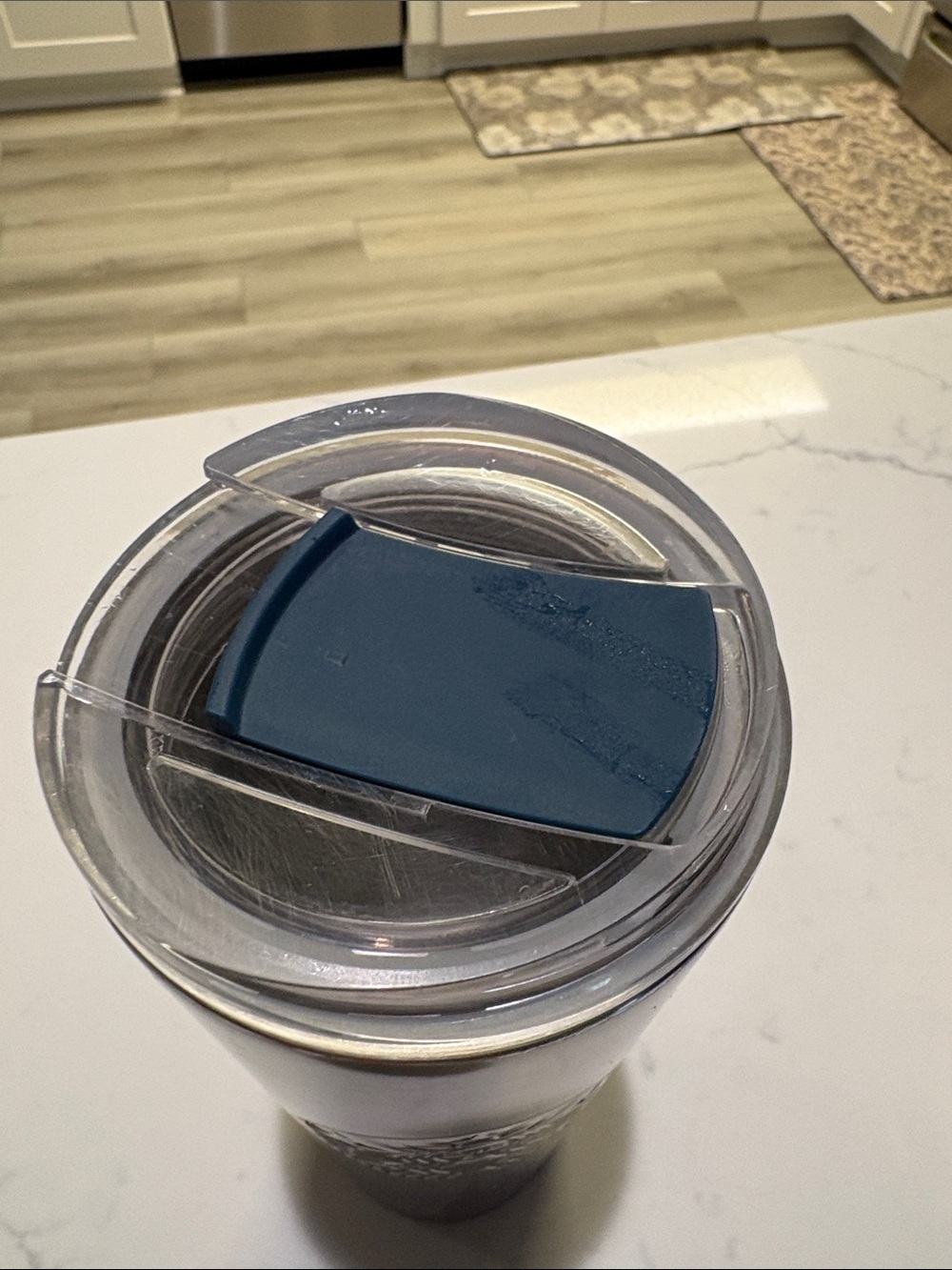 Starbucks Silver to Blue Ombre Stainless Steel Travel Cup - Picture 3 of 5